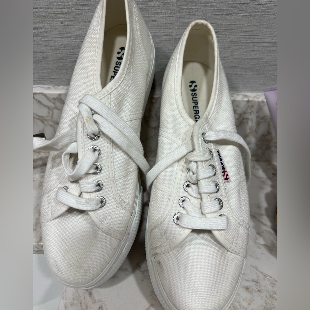 Superga platform tennis shoes